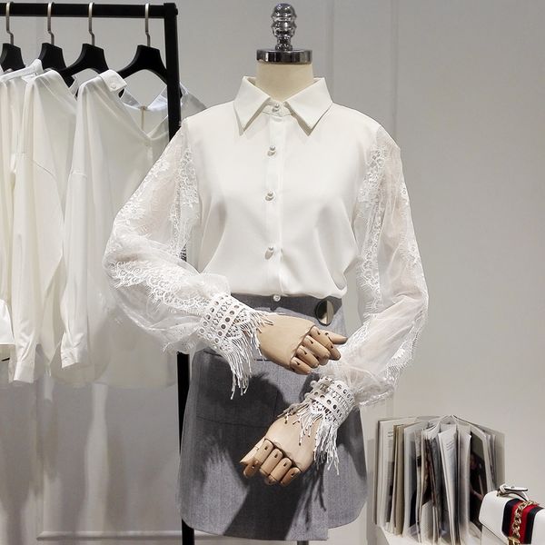 2021 spring new lace mesh patchwork blusas lantern sleeve chiffon shirt for women white sweet blouse fashion all-match top
2021 spring new lace mesh patchwork blusas lantern sleeve chiffon shirt for women white sweet blouse fashion all-match top