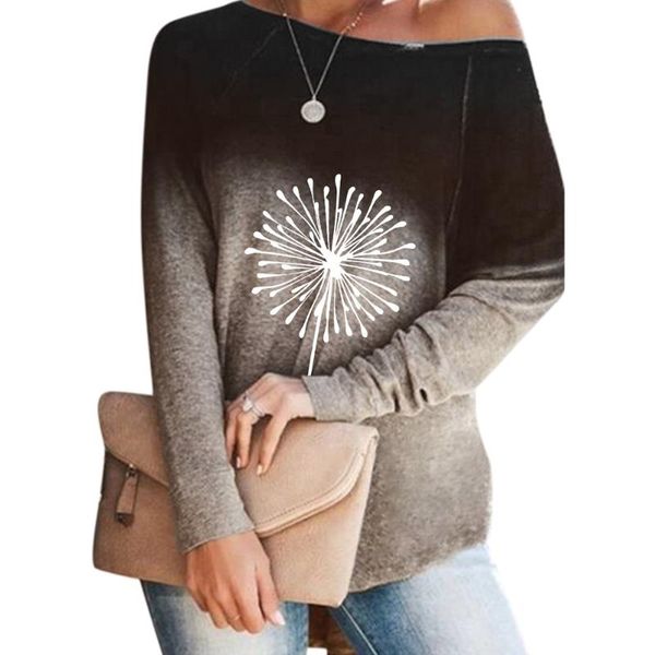 women's t-shirt 2021 spring autumn women tie-dye long sleeve female dandelion gradient causal off shoulder graphic tee, White
women's t-shirt 2021 spring autumn women tie-dye long sleeve female dandelion gradient causal off shoulder graphic tee, White