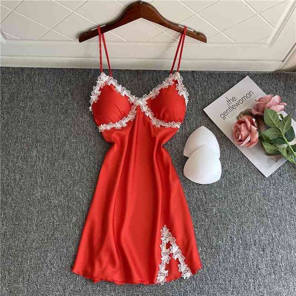 women's sleepwear nightgown suspender night women kimono gown lace trim satin sleep sleeveless short intimate lingerie exno, Black;red
women's sleepwear nightgown suspender night women kimono gown lace trim satin sleep sleeveless short intimate lingerie exno, Black;red