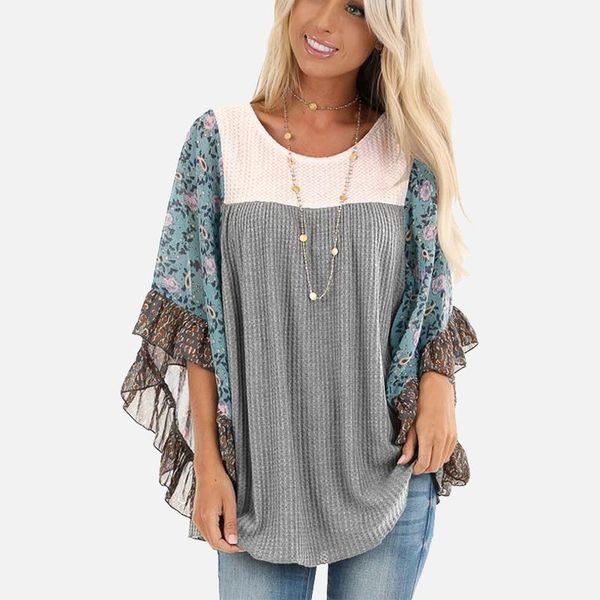 women's blouses & shirts plus size 5xl o neck splicing blouse floral printed bat half-sleeve female 2021 spring fashion casual ladies, White
women's blouses & shirts plus size 5xl o neck splicing blouse floral printed bat half-sleeve female 2021 spring fashion casual ladies, White