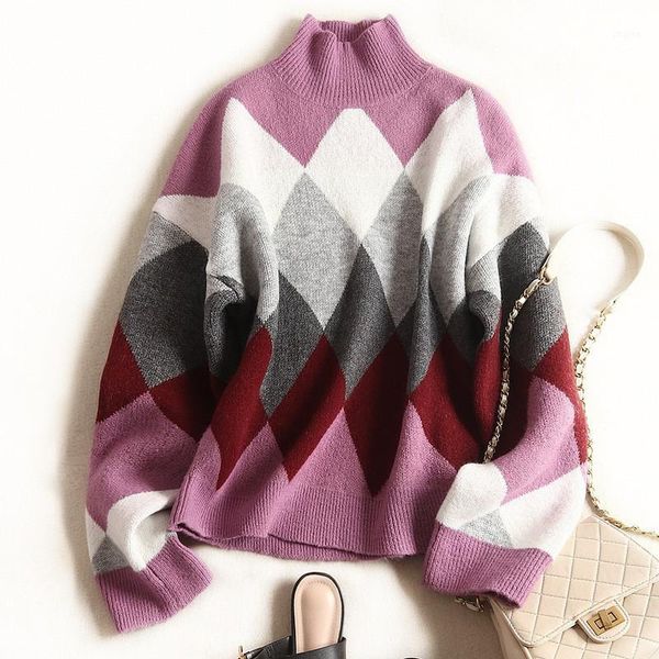 fashion autumn winter turtleneck geometric loose thick warm pullovers sweaters for women ladies casual jumper women's, White;black
fashion autumn winter turtleneck geometric loose thick warm pullovers sweaters for women ladies casual jumper women's, White;black
