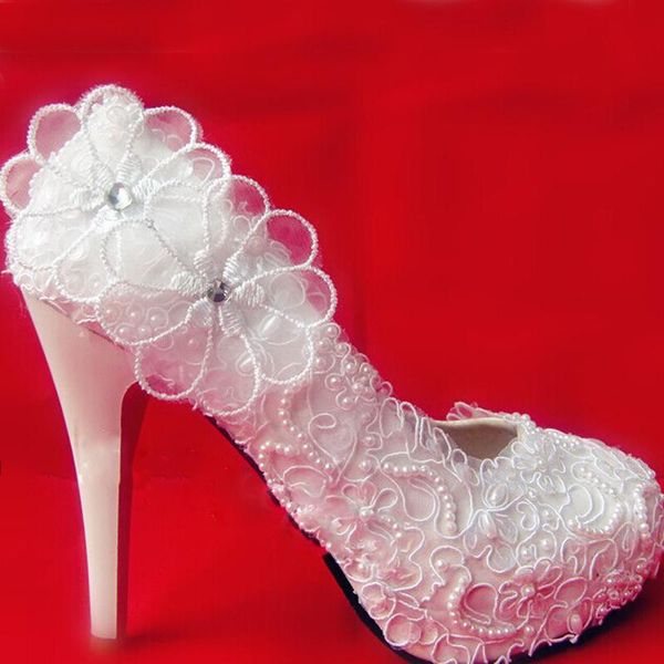 dress shoes white lace flower wedding unique round toe high heeled bridal waterproof woman party prom lady club, Black
dress shoes white lace flower wedding unique round toe high heeled bridal waterproof woman party prom lady club, Black