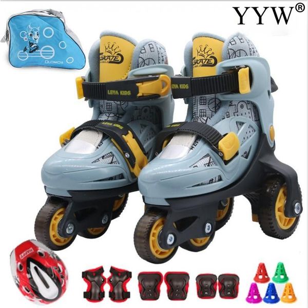 kids children roller skates skating shoes boys girls inline 4 wheels 2 row line sliding for beginner outdoor sports