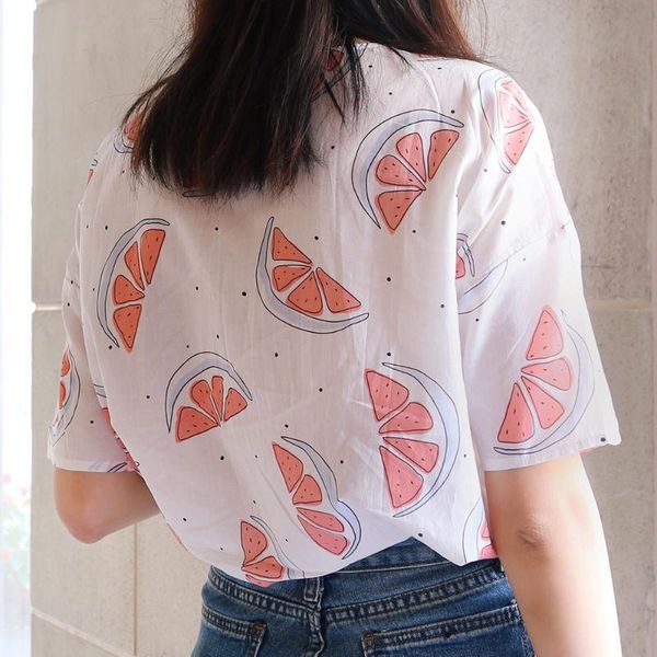 elfbop women 100% cotton watermelon printed short sleeve blouse with round neck women's blouses & shirts, White
elfbop women 100% cotton watermelon printed short sleeve blouse with round neck women's blouses & shirts, White