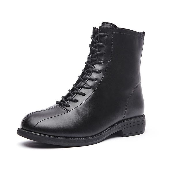 boots women platform ankle classic pu leather fashion flats winter lace up high casual waterproof shoes female, Black
boots women platform ankle classic pu leather fashion flats winter lace up high casual waterproof shoes female, Black