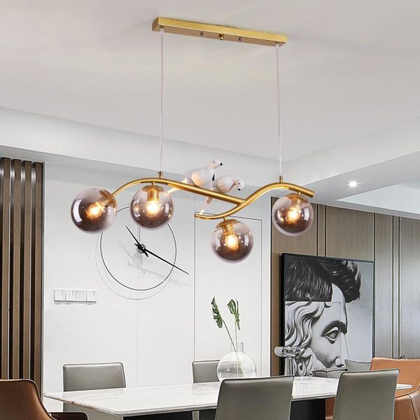 pendant lamps restaurant chandelier nordic style bird led creative personality bar cafe glass ball table lamp
pendant lamps restaurant chandelier nordic style bird led creative personality bar cafe glass ball table lamp