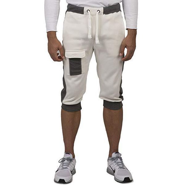 men's shorts 5-point tether sports casual color matching knee poet in spring and summer 2021, White;black
men's shorts 5-point tether sports casual color matching knee poet in spring and summer 2021, White;black