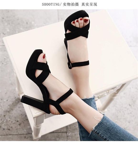 thin high heels sandals footwear peep toe ankle strap gladiator platform female wedding shoes women party ev, Black
thin high heels sandals footwear peep toe ankle strap gladiator platform female wedding shoes women party ev, Black