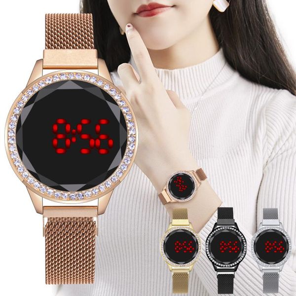 wristwatches fashion watch touch screen led disc diamond milanese women's electronic, Slivery;brown
wristwatches fashion watch touch screen led disc diamond milanese women's electronic, Slivery;brown