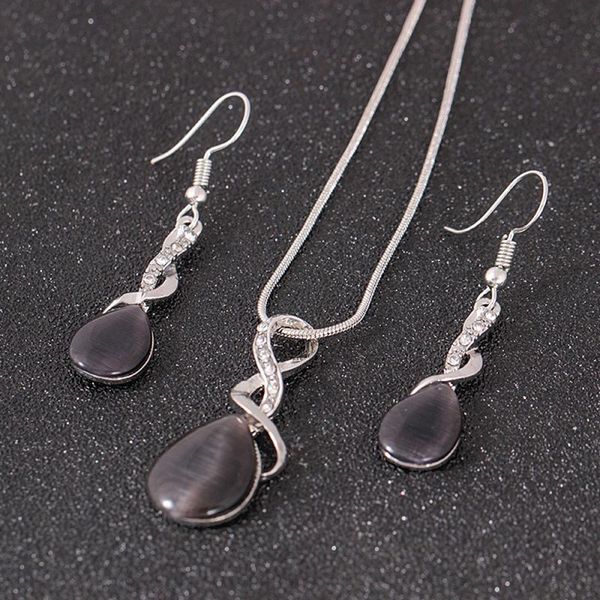 earrings & necklace vintage jewelry sets luxury wedding crystal stone pendant charms hoop set, Silver
earrings & necklace vintage jewelry sets luxury wedding crystal stone pendant charms hoop set, Silver