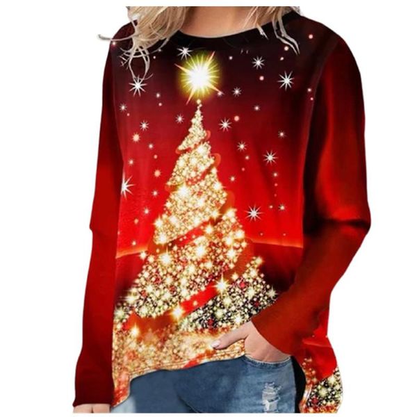 women's t-shirt autumn winter christmas woman party t shirt 2021 year casual long sleeve tree print shirts fashion ladies, White
women's t-shirt autumn winter christmas woman party t shirt 2021 year casual long sleeve tree print shirts fashion ladies, White