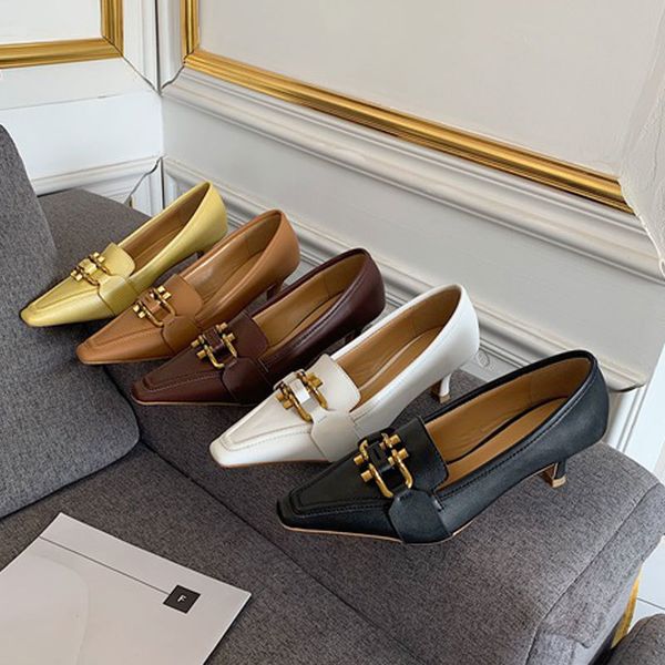 dress shoes brand designer women pumps metal buckle square toe slip on low heels elegant office ladies lrzd, Black
dress shoes brand designer women pumps metal buckle square toe slip on low heels elegant office ladies lrzd, Black