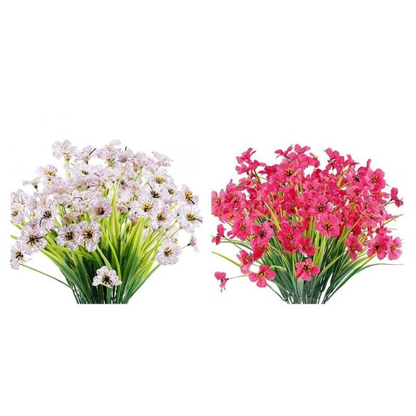 decorative flowers & wreaths 16 bundles artificial outdoor fake faux plastic plants garden wedding farmhouse decor,white rose red
decorative flowers & wreaths 16 bundles artificial outdoor fake faux plastic plants garden wedding farmhouse decor,white rose red