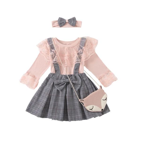 girls suit skirt 2021 spring and autumn fashion ins style plaid lace strap children's gifts clothing sets, White
girls suit skirt 2021 spring and autumn fashion ins style plaid lace strap children's gifts clothing sets, White