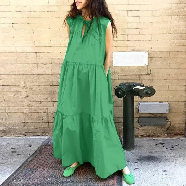 casual dresses summer bohemian sleeveless long dress women party beach sundress zanzea female solid ruffles vestido sarafans robe femme, Black;gray
casual dresses summer bohemian sleeveless long dress women party beach sundress zanzea female solid ruffles vestido sarafans robe femme, Black;gray