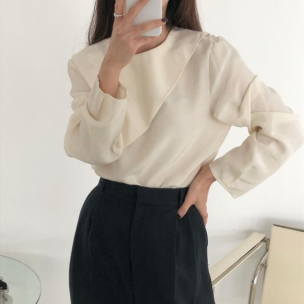 minimalist solid women chic korean ol brief office lady high street quality streetwear stylish blouses 210427, White
minimalist solid women chic korean ol brief office lady high street quality streetwear stylish blouses 210427, White