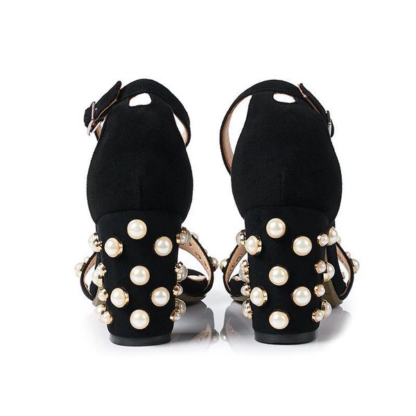 sandals flock pearl women open toe buckle footwear thick high heels shoes female ankle strap woman summer 6pi2, Black
sandals flock pearl women open toe buckle footwear thick high heels shoes female ankle strap woman summer 6pi2, Black