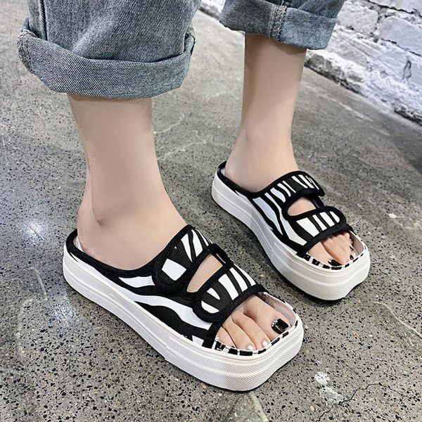 sandals summer women platform slippers leopard printing canvas outdoor flat open toe beach fashion casual flip flops, Black
sandals summer women platform slippers leopard printing canvas outdoor flat open toe beach fashion casual flip flops, Black