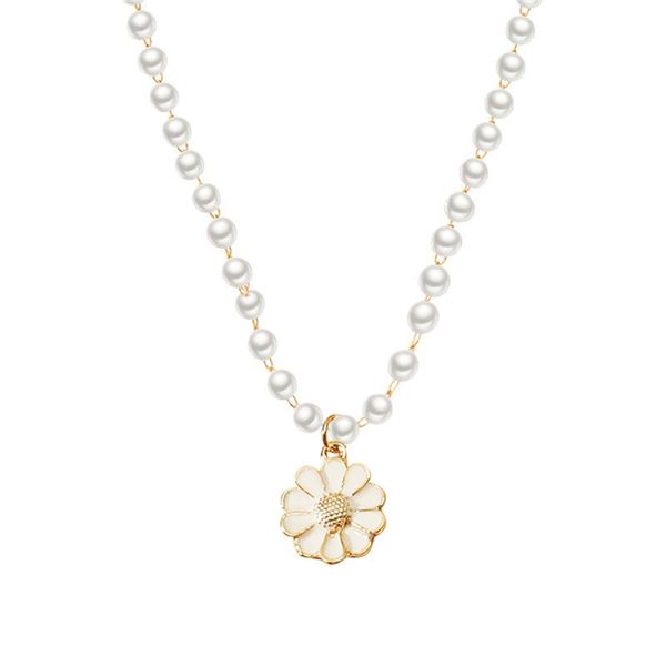 pendant necklaces fashion kpop simple daisy pearl women's necklace neck chains aesthetic accessories women jewelry gift for birthday, Silver
pendant necklaces fashion kpop simple daisy pearl women's necklace neck chains aesthetic accessories women jewelry gift for birthday, Silver