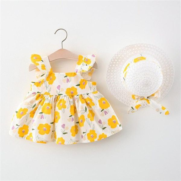girl's dresses 2pcs/set girls dress +hat baby summer kids ruched floral princess casual sundress clothes, Red;yellow
girl's dresses 2pcs/set girls dress +hat baby summer kids ruched floral princess casual sundress clothes, Red;yellow