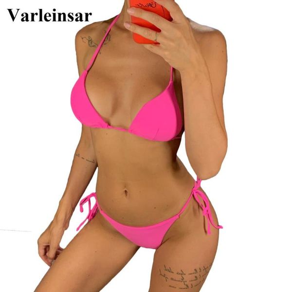women's swimwear neon pink brazilian bikini 2021 women halter swimsuit female two-pieces set bather bathing suit swim v1312p, White;black
women's swimwear neon pink brazilian bikini 2021 women halter swimsuit female two-pieces set bather bathing suit swim v1312p, White;black