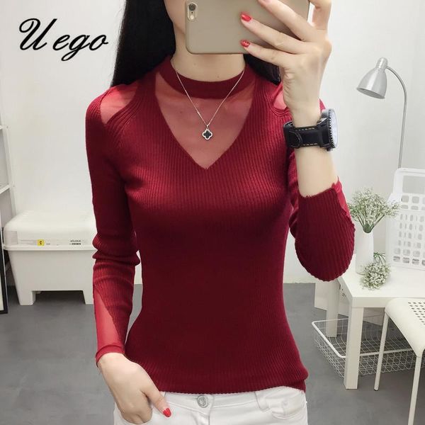 women's sweaters uego lace knitted sweater basic shirt 2021 women autumn winter pullover korea style thin spring casual, White;black
women's sweaters uego lace knitted sweater basic shirt 2021 women autumn winter pullover korea style thin spring casual, White;black
