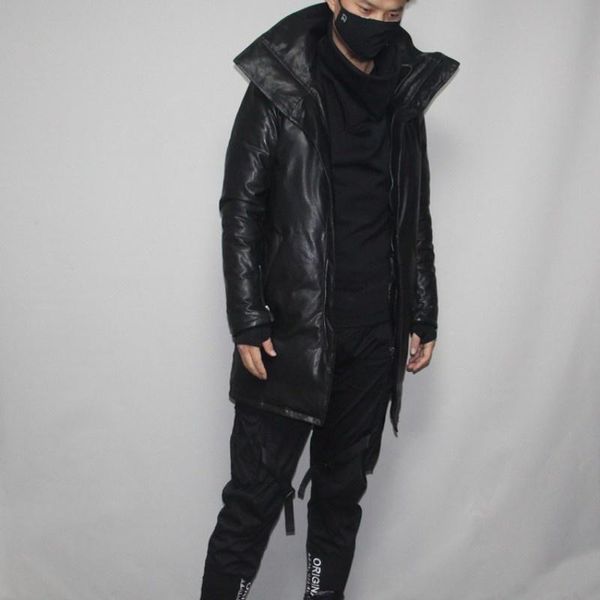 men's leather & faux mens winter warm white duck down jacket long overcoat thick sheespkin genuine harajuku bikers coat plus size 5xl, Black
men's leather & faux mens winter warm white duck down jacket long overcoat thick sheespkin genuine harajuku bikers coat plus size 5xl, Black