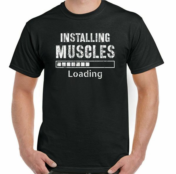 Muscles Shop T-Shirt Mens Funny Fitness Training Top weightliting, White;black 
Muscles Shop T-Shirt Mens Funny Fitness Training Top weightliting, White;black