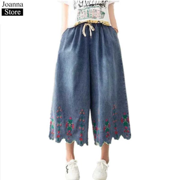women's jeans summer embroidery denim wide-leg pants women high waist pockets loose vintage seven points flowers blue plus size trouser
women's jeans summer embroidery denim wide-leg pants women high waist pockets loose vintage seven points flowers blue plus size trouser
