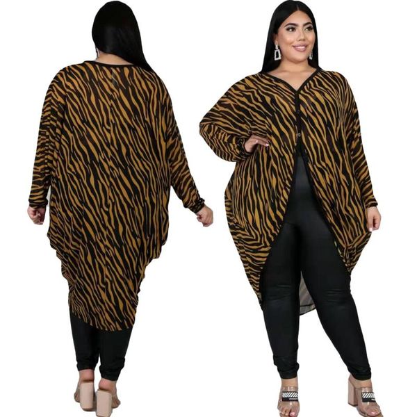 women's jackets plus size 2xl-6xl women striped printing coats 2021 spring arrivals lady's v-neck full sleeve mid-calf cardigan ft, Black;brown
women's jackets plus size 2xl-6xl women striped printing coats 2021 spring arrivals lady's v-neck full sleeve mid-calf cardigan ft, Black;brown