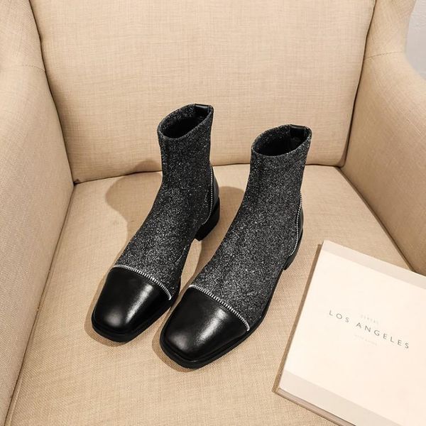 boots mljuese 2021 women ankle cow leather square toe slip on winter short plush soft female socks party dress, Black
boots mljuese 2021 women ankle cow leather square toe slip on winter short plush soft female socks party dress, Black