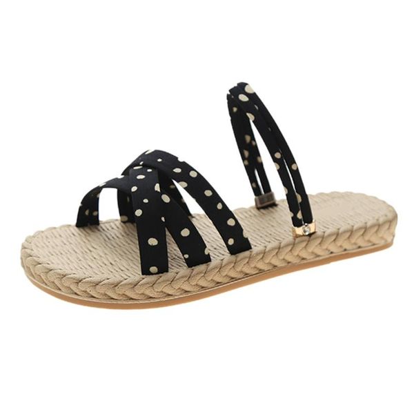 slippers sagace women casual summer flat beach fashion polka dot cross-woven non-slip shoes, Black
slippers sagace women casual summer flat beach fashion polka dot cross-woven non-slip shoes, Black