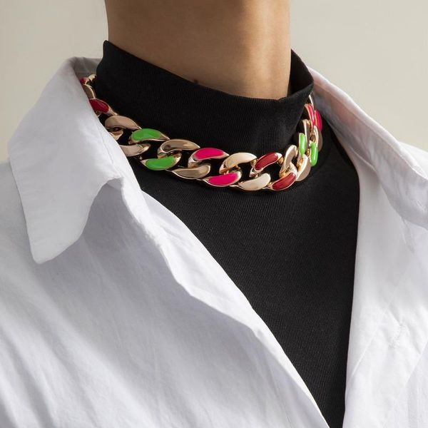 chains punk necklace women big necklaces woman fashion colorful chain simple choker girls gold color trendy alloy collier, Silver
chains punk necklace women big necklaces woman fashion colorful chain simple choker girls gold color trendy alloy collier, Silver