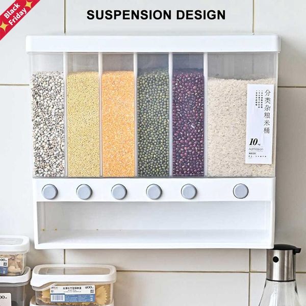 sealed rice storage box wall mounted cereal grain container dry dispenser jar kitchen tools bottles & jars
sealed rice storage box wall mounted cereal grain container dry dispenser jar kitchen tools bottles & jars