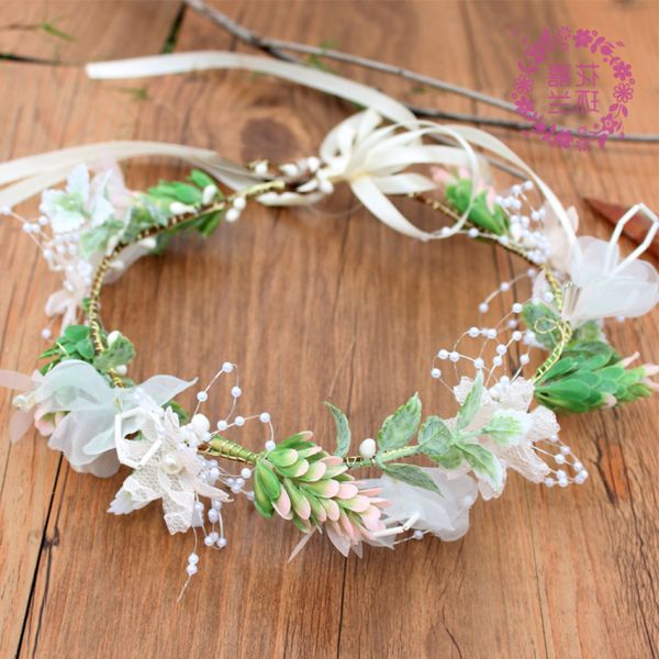 garland garland korean bridal imitation pearl lace headdress seaside holiday hair band, Golden;white
garland garland korean bridal imitation pearl lace headdress seaside holiday hair band, Golden;white