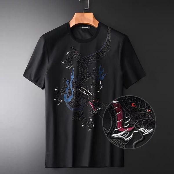 t shirts embroidered t-shirt men's crew neck slim bottoming shirt national style fashion pattern short sleeve, White;black
t shirts embroidered t-shirt men's crew neck slim bottoming shirt national style fashion pattern short sleeve, White;black