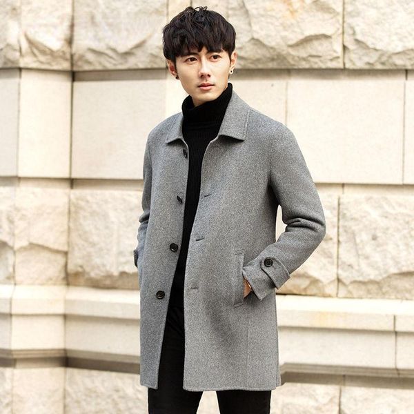 men's wool & blends 2021 autumn winter men thick coats turn-down collar male fashion blend jackets outwear men's casual overcoat b4, Black
men's wool & blends 2021 autumn winter men thick coats turn-down collar male fashion blend jackets outwear men's casual overcoat b4, Black