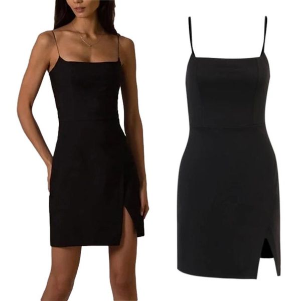 women's swimwear women summer sleeveless dress adults slim-fit solid color boat neck spaghetti strap slit, White;black
women's swimwear women summer sleeveless dress adults slim-fit solid color boat neck spaghetti strap slit, White;black