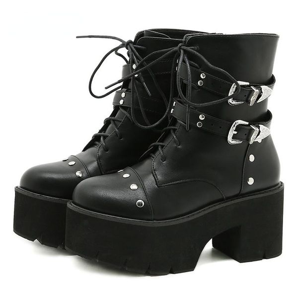 boots black chunky motorcycle for women platform heels ankle belt buckle rivet street punk spring autumn short
boots black chunky motorcycle for women platform heels ankle belt buckle rivet street punk spring autumn short
