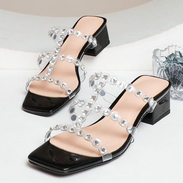 sandals 2021 summer women shoes crystal thick low heels slipper daily wear ladies, Black
sandals 2021 summer women shoes crystal thick low heels slipper daily wear ladies, Black
