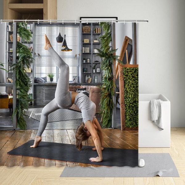 shower curtains woman curtain made yoga bathroom decoration printing pattern waterproof polyester washable fabric sets with hooks
shower curtains woman curtain made yoga bathroom decoration printing pattern waterproof polyester washable fabric sets with hooks