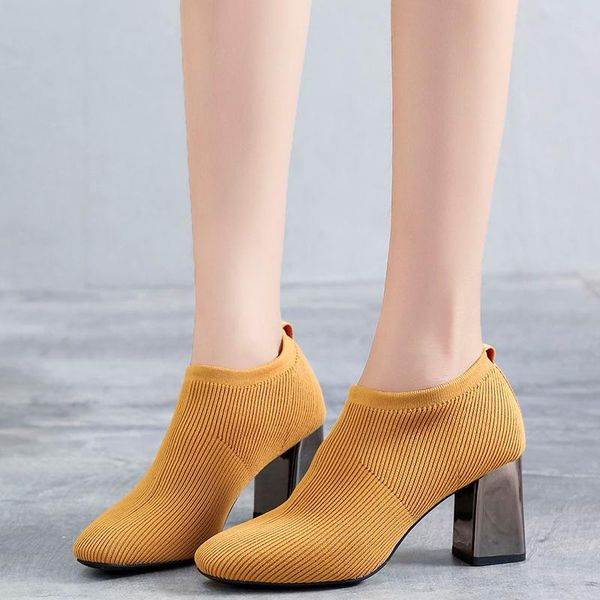 dress shoes 7 cm pumps women thick high heel breathable stretch fabric metal square ladies 2021, Black
dress shoes 7 cm pumps women thick high heel breathable stretch fabric metal square ladies 2021, Black