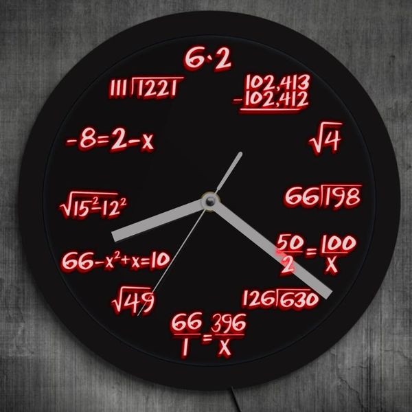 wall clocks math clock with led illumination formula equation luminous watch science classroom gift for kids
wall clocks math clock with led illumination formula equation luminous watch science classroom gift for kids