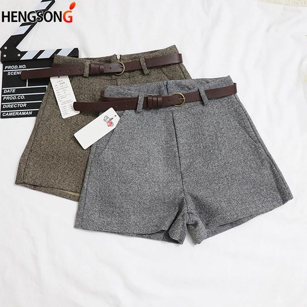 women's shorts autumn winter formal women korean high waist thick with sashes wide leg female gray black casual bottom, White;black
women's shorts autumn winter formal women korean high waist thick with sashes wide leg female gray black casual bottom, White;black