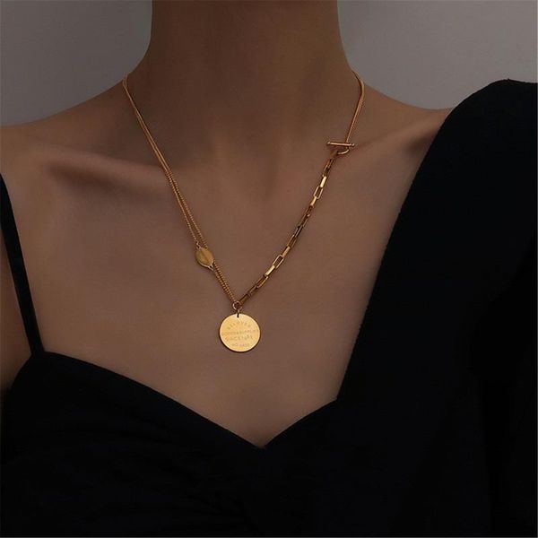 chains 1pc sweater chain double-layer t buckle round brand necklace for women temperament clavicle, Silver
chains 1pc sweater chain double-layer t buckle round brand necklace for women temperament clavicle, Silver