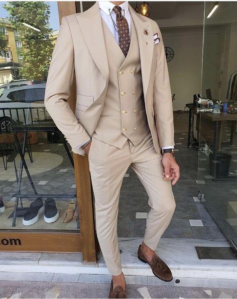 men's suits & blazers jeltoin beige men 3 pieces slim fit wedding tuxedos groom prom blazer terno masculino costume homme jacket+pant+v, White;black
men's suits & blazers jeltoin beige men 3 pieces slim fit wedding tuxedos groom prom blazer terno masculino costume homme jacket+pant+v, White;black