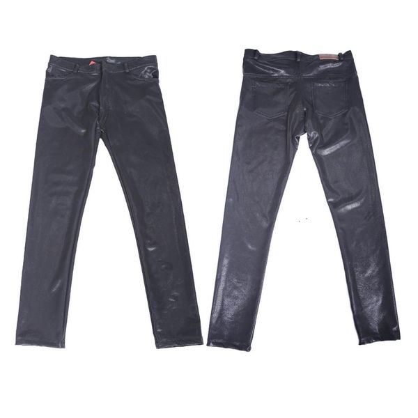 new design autumn winter men lining sanding faux leather fad casual pants punk pencil leggings s-3xl size frosted slim trousers, Black
new design autumn winter men lining sanding faux leather fad casual pants punk pencil leggings s-3xl size frosted slim trousers, Black