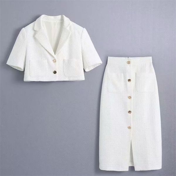 women summer za casual skirt suits 2-piece sets short blazers and skirts female elegant sweet street two-pieces set clothes 210513, White
women summer za casual skirt suits 2-piece sets short blazers and skirts female elegant sweet street two-pieces set clothes 210513, White