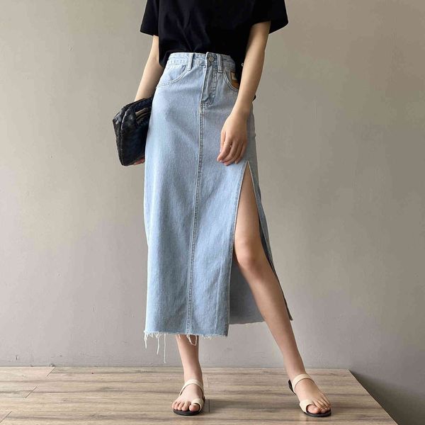 casual dresses blue black split denim skirt women's 2021 summer mid-calf saias korean loose slim a-line 4uew, Black;gray
casual dresses blue black split denim skirt women's 2021 summer mid-calf saias korean loose slim a-line 4uew, Black;gray