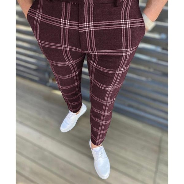 men's pants spring and autumn fashion tapered plaid stripe slim casual slooking at my dick sweatpants, Black
men's pants spring and autumn fashion tapered plaid stripe slim casual slooking at my dick sweatpants, Black